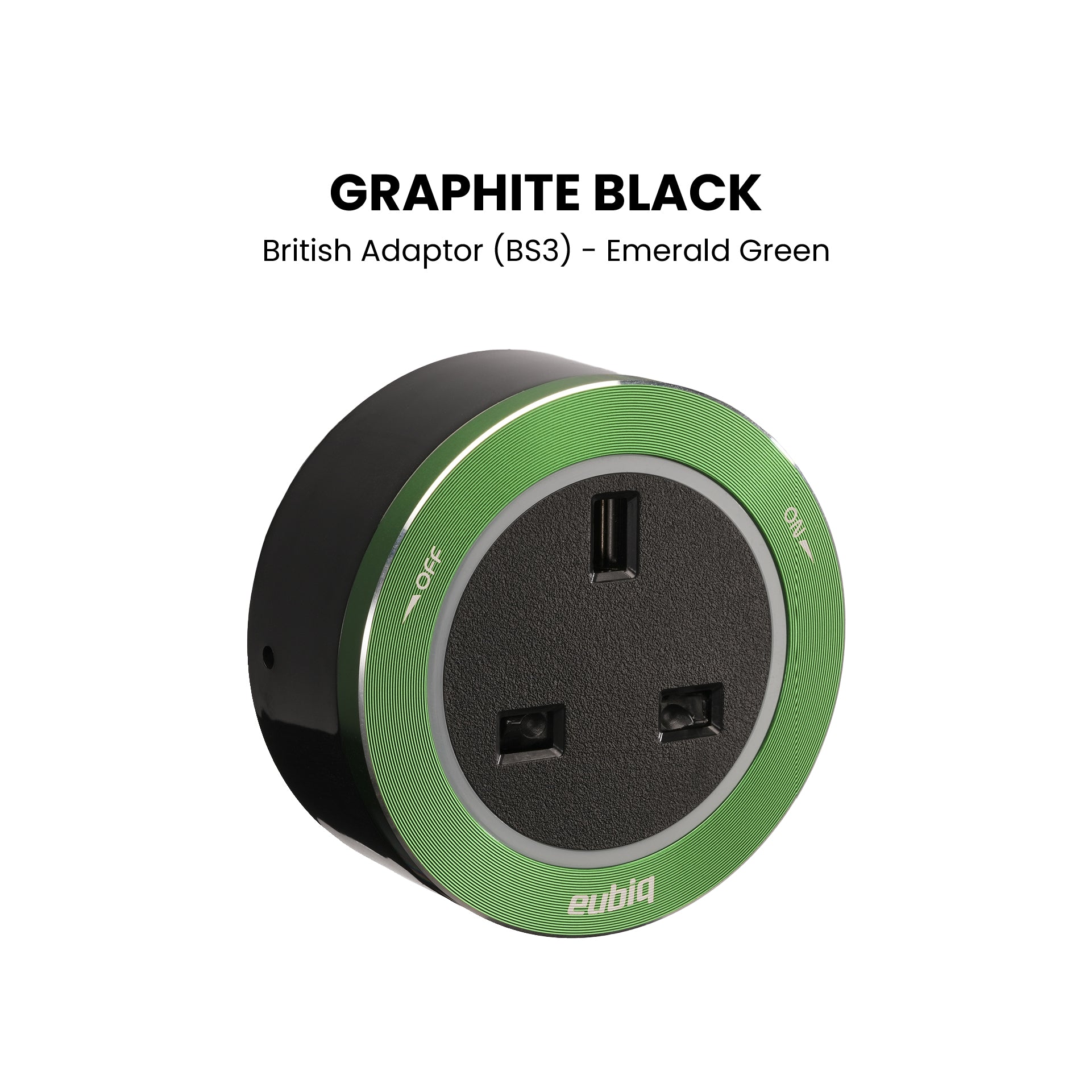 BS3 British Adaptor (Black Base, Blue-Round LED)