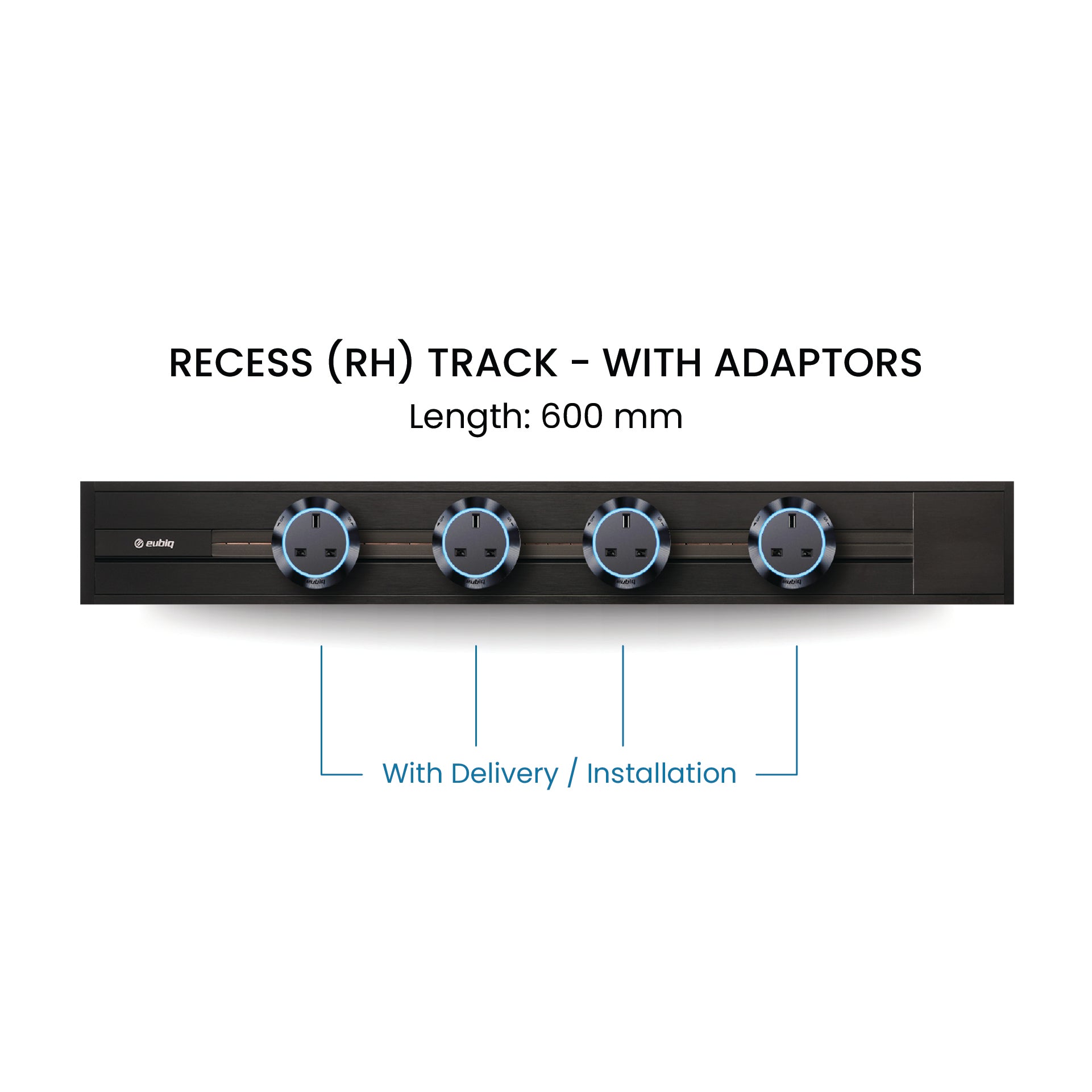 60cm Track & Adaptors Package - Graphite Black