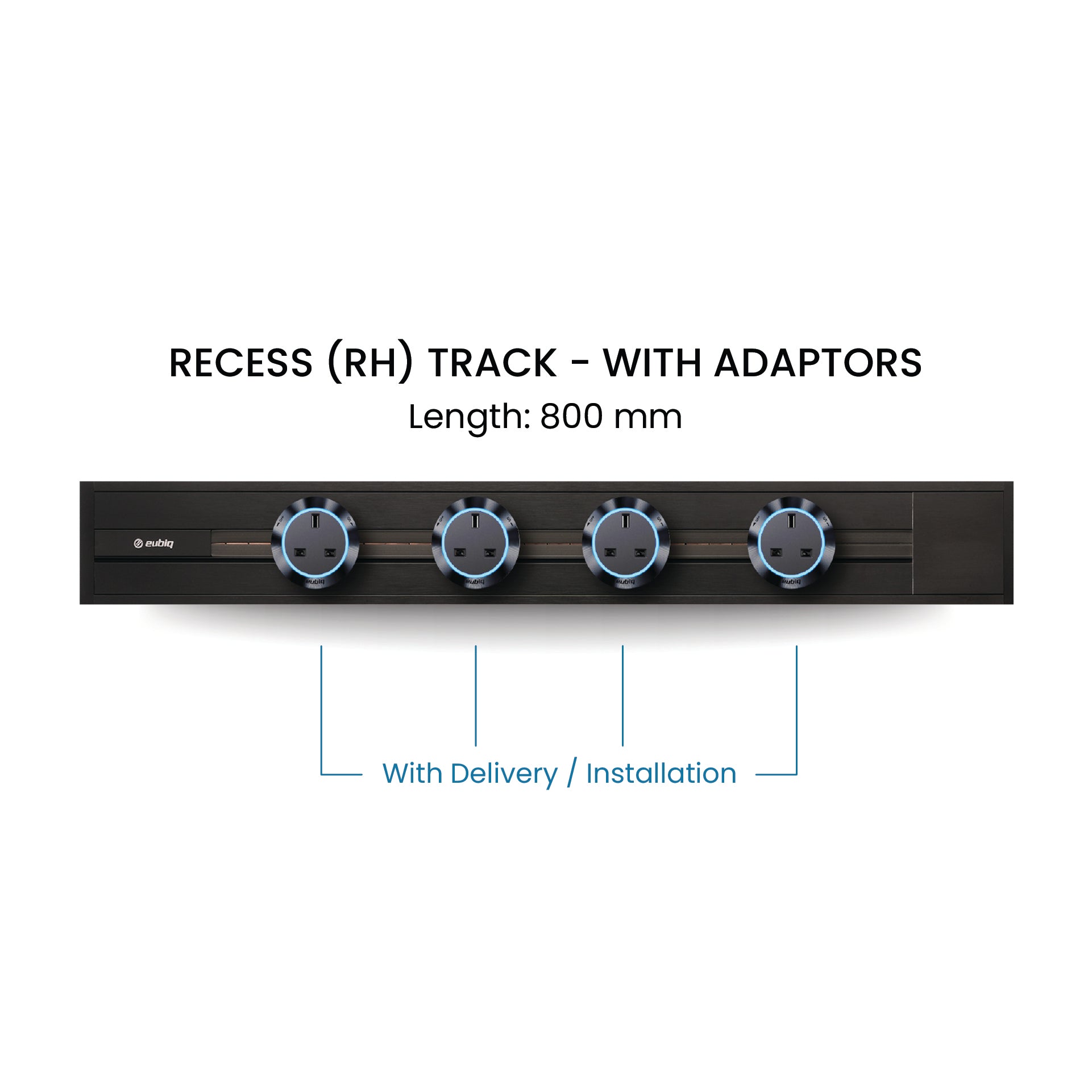 80cm Track & Adaptors Package - Graphite Black