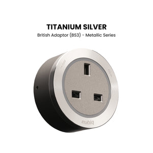 BS3 British Adaptor (Silver Base, Blue-Round LED)