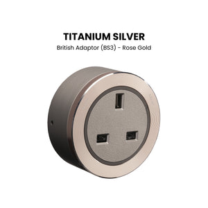 BS3 British Adaptor (Silver Base, Blue-Round LED)