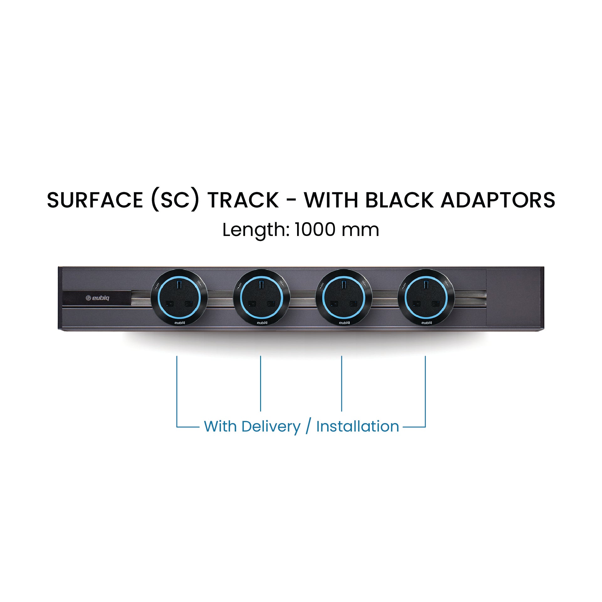 100cm Track & Adaptors Package - Steel Blue