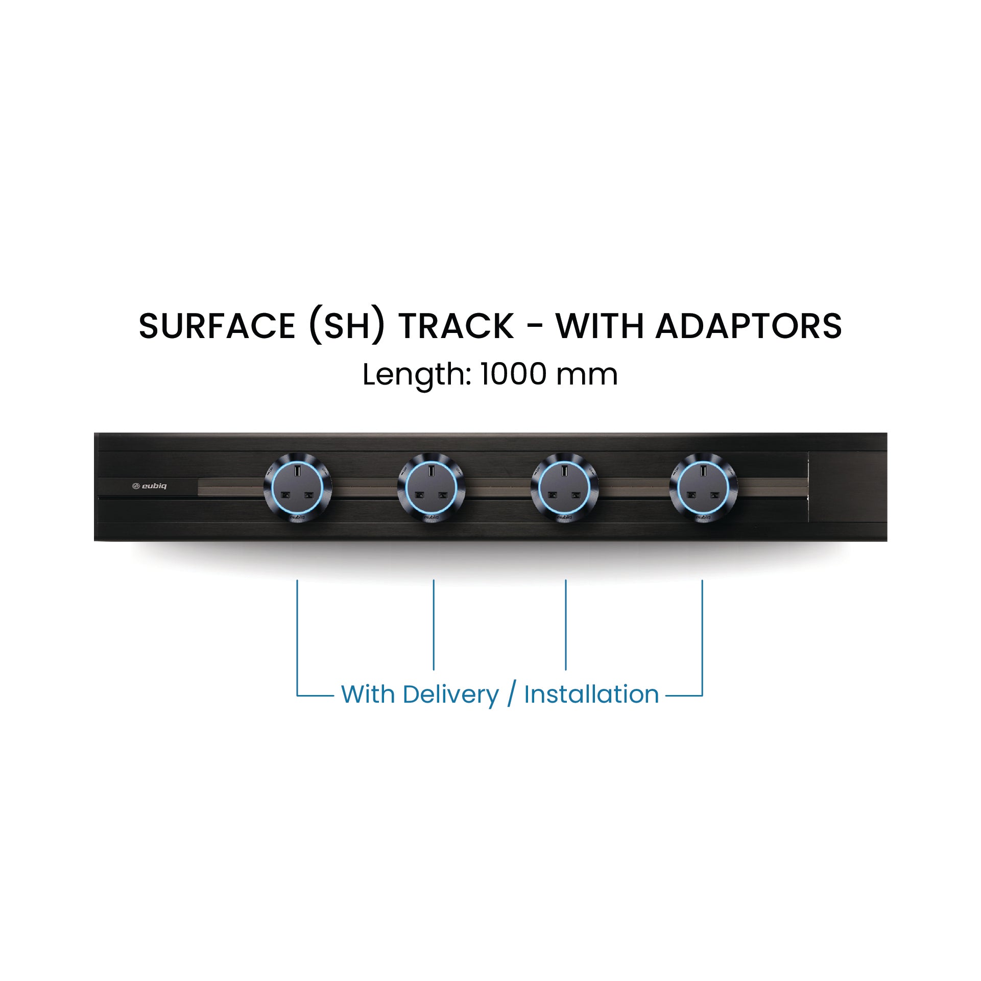 100cm Track & Adaptors Package - Graphite Black