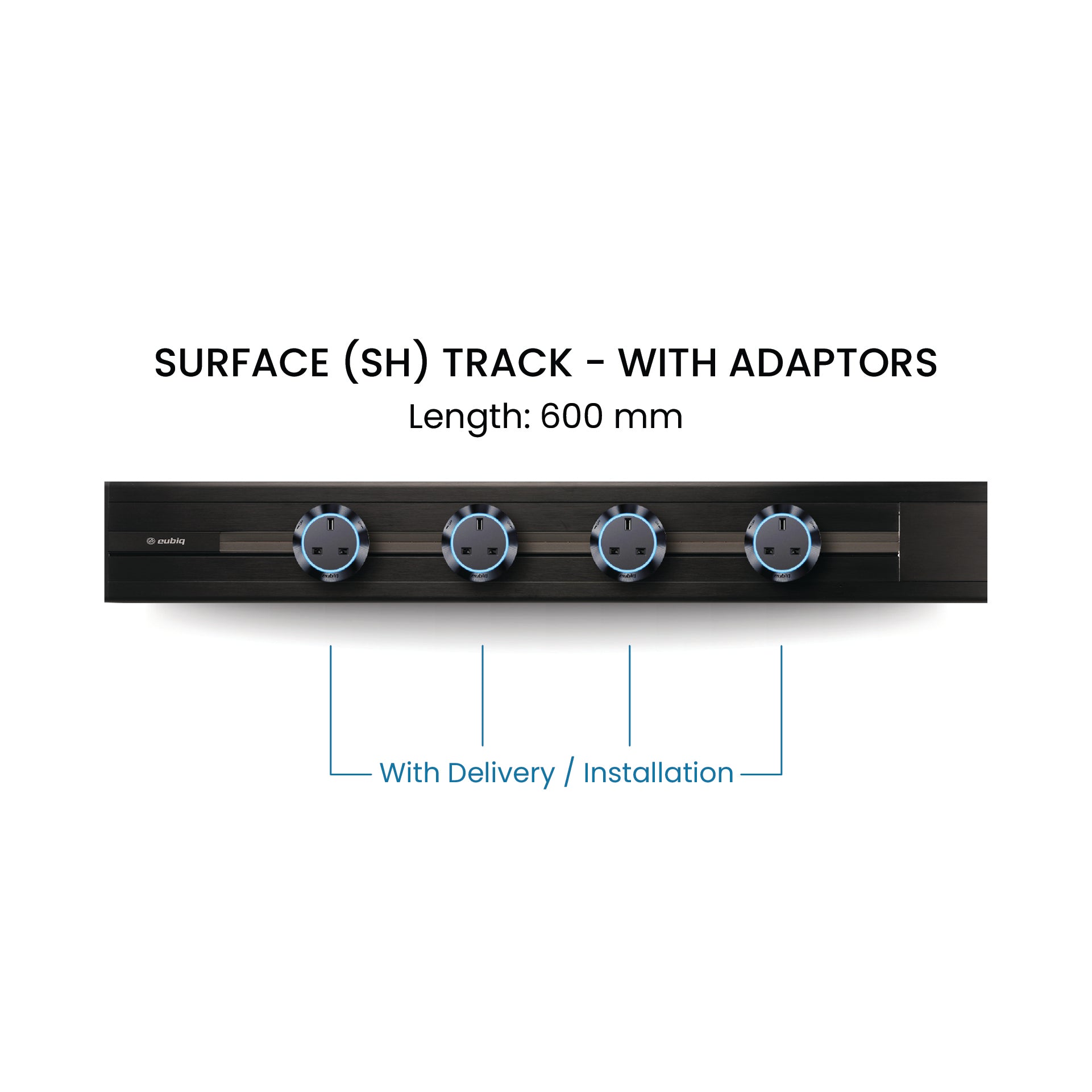 60cm Track & Adaptors Package - Graphite Black