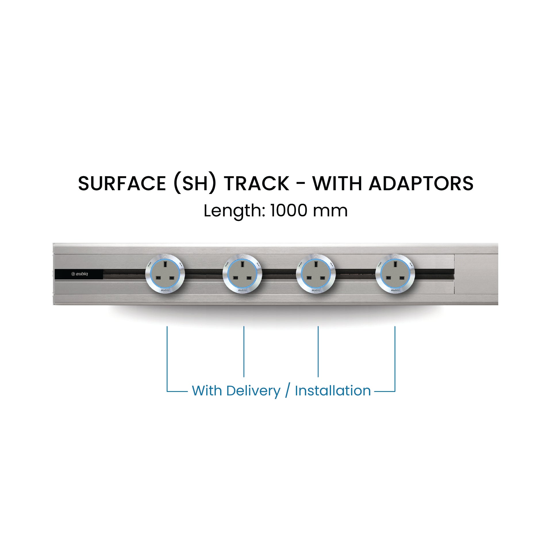 100cm Track & Adaptors Package - Titanium Silver